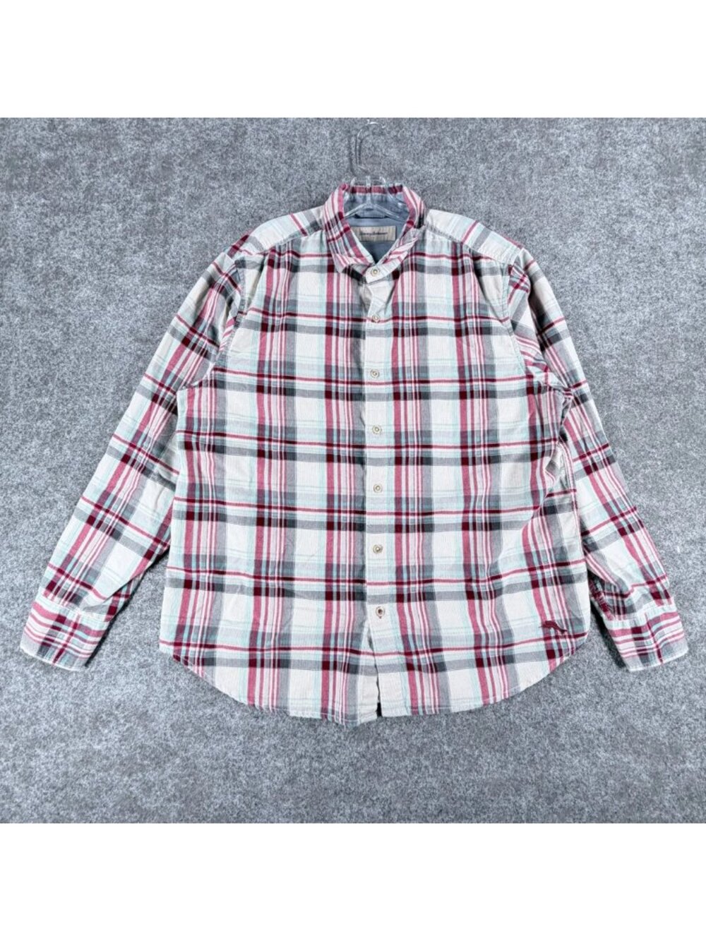 Tommy Bahama Button Up Shirt Mens L Multicolor Plaid Outdoor Comfort Regular Fit